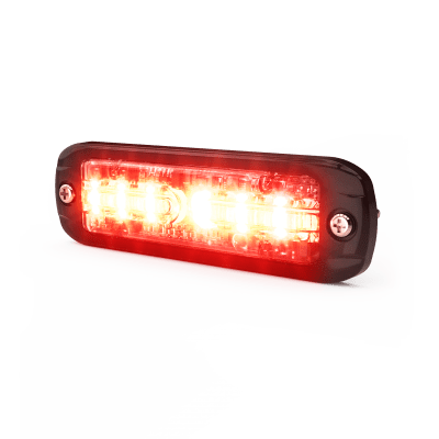 ECCO - Luz Auxiliar de 18 LEDS, Tricolor Rojo/Azul/Blanco, Lente transparente, Bisel Negro