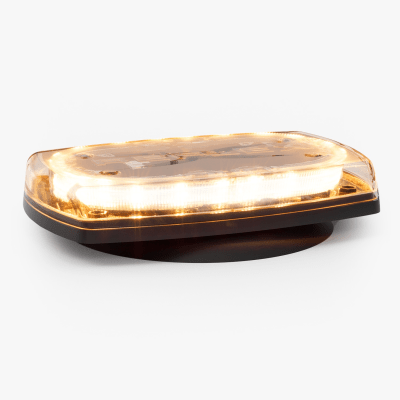 ECCO - Minibar LED / 10 Pulgadas / 48 LEDs / 91 Patrones de Destello / 12-24 VDC / Base Magnética / Lente Transparente