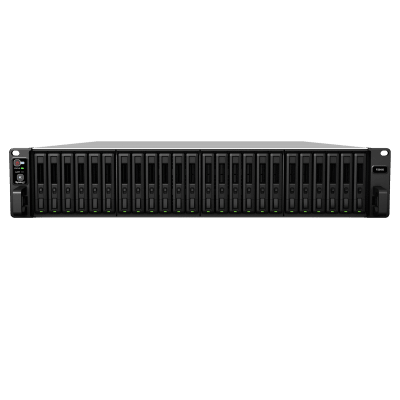 SYNOLOGY - Servidor All-Flash Synology FlashStation FS6400 | 24 Bahías SAS-SATA | Dual Intel Xeon Silver 4110 | 32GB DDR4 ECC RDIMM | 10GbE | Escalable hasta 72 Unidades.