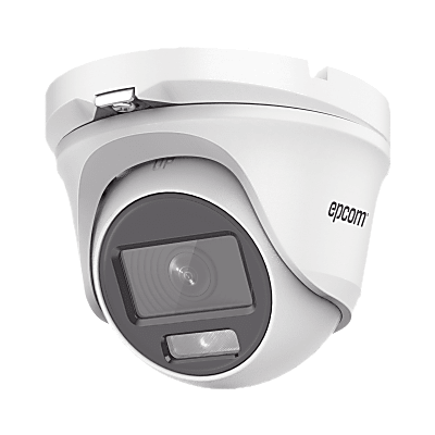 EPCOM PROFESSIONAL - Cámara Eyeball TurboHD / 3K 2960x1665 / Lente 2.8 mm / ColorVu Luz Blanca 20 m (65.6 ft) / Audio por Coaxitron / IP66 / dWDR / 4 Tecnologías TVI-AHD-CVI-CVBS