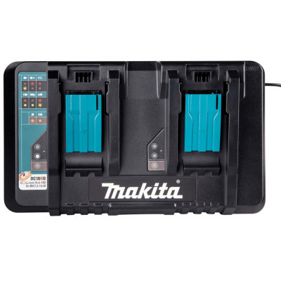 MAKITA - Cargador Rápido Doble para Batería Litio Ion de 18V LXT®