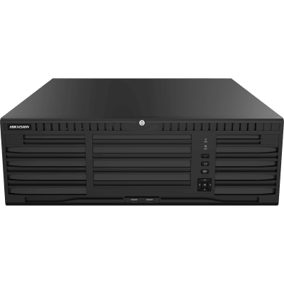 HIKVISION - [AcuSeek] NVR 32 Megapixel (4K) / 64 Canales IP / AcuSense / ANPR / Conteo de Personas / Heat Map / 16 Bahías de Disco Duro / 2 Tarjetas de Red / Soporta RAID con Hot Swap / 2 HDMI en 8K / Soporta POS / Alarmas I/O / ACU