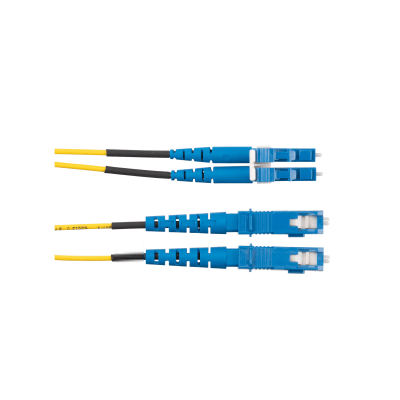 PANDUIT - Jumper de Fibra Optica Monomodo 9/125 OS2, LC-SC Duplex, OFNR (Riser), Color Amarillo, 15 Metros (49.21 Pies)