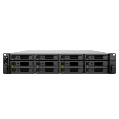 SYNOLOGY - Unidad de Expansión Rack / 12 Bahías SATA 3.5"/2.5" / Intercambio en Caliente / Fuente Redundante / 2U / 4 Ventiladores 80 mm