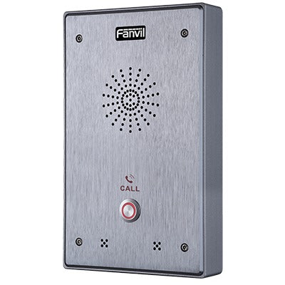FANVIL - Intercomunicador IP, 2 líneas SIP, 2 relevadores con botón para llamada, anti-vandálico, IP65 e IK10, PoE
