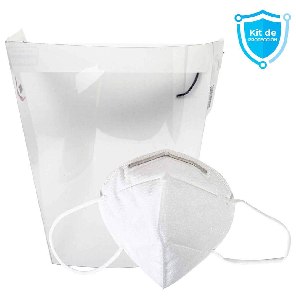 IUSA - Kit de Cubrebocas Kn95 + Mascarilla Protectora