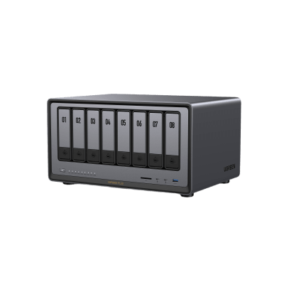 UGREEN - NAS UGREEN NASync DXP8800 Plus / Intel Core i5-1235U 10 Núcleos / 8 Bahías SATA + 2 M.2 NVMe / 2 Puertos 10GbE / Thunderbolt 4 / HDMI 8K / DDR5 Expandible 64GB / PCIe 4.0 x4