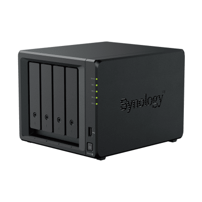 SYNOLOGY - NAS DiskStation DS425+ | 4 Bahías | Intel Celeron J4125 2.7 GHz | 2 GB DDR4 / 2.5GbE + 1GbE | 2 Puertos USB 3.2 Gen 1 | 2 Ranuras M.2 NVMe | Hasta 80 TB | Synology DSM.