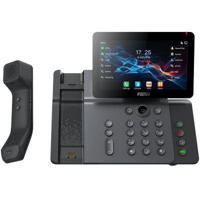 FANVIL - Telefono IP Wi-Fi, Handset Inalámbrico, Recepción de Video, 20 Líneas SIP, Puertos Gigabit, PoE con Puerto USB, Bluetooth.