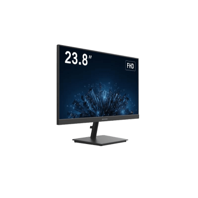 HIKVISION - Monitor LED FullHD (1080p) de 24" / Ideal para CCTV, Oficina y Hogar / Entrada HDMI-VGA-BNC / Montaje VESA ( 75 X 75) / Uso 24/7 / Backlight E-LED / Ultra Delgado