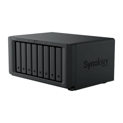 SYNOLOGY - NAS DiskStation DS1825+ | 8 Bahías | AMD Ryzen V1500B | 8 GB DDR4 ECC | Hasta 2,239 MB/s Lectura | 2 Puertos 2.5GbE | Expansión PCIe 3.0 | Compatible con 10GbE y 25GbE | Caché SSD M.2 | Synology DSM.