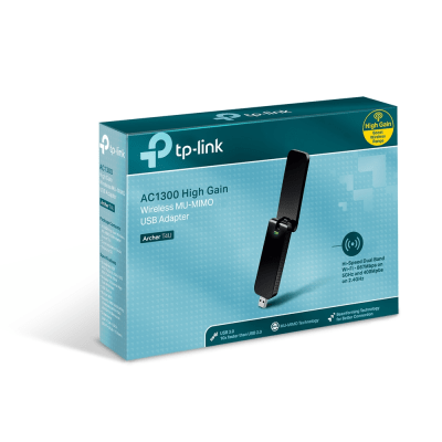 TP-LINK - Adaptador  USB inalámbrico doble banda AC 1300 Mbps