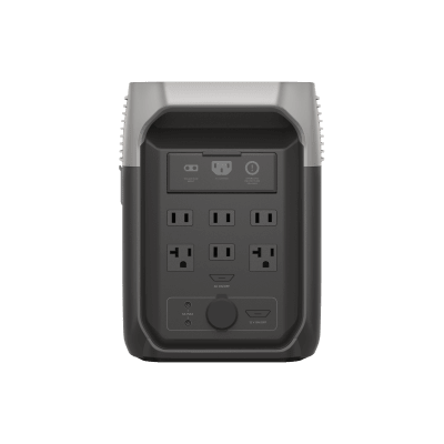 ECOFLOW - Estación de Energía Portátil Delta 3 1536Wh Litio LFP / 6 AC 1800 W (Max. 3600W) / 2 USB-C 100W / Capacidad para Aumentar Respaldo / Cargador de Coche 10A a 12.6V / Conectividad WiFi y Bluetooth (App) / Carga Solar 500W Max.
