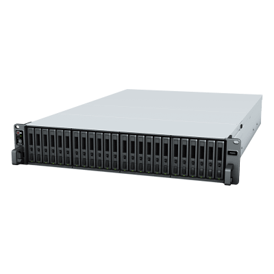 SYNOLOGY - Servidor de Almacenamiento Todo Flash / 24 Bahías SSD SATA 2.5" / Intel Xeon D-1541 8 Núcleos / 16 GB ECC DDR4 Ampliable a 128 GB / 356,500 IOPS Lectura / 129,400 IOPS Escritura / 4x 1GbE + 2x 10GbE