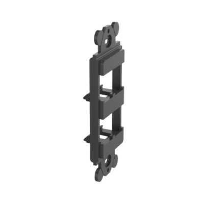PANDUIT - Marco de Módulo Dúplex / Para Placas GFCI Estándar / 4 Espacios Mini-Com / Negro