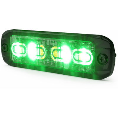 ECCO - Luz Auxiliar de 16 LED, Rojo/Verde/Ambar/Blanco, Lente Transparente