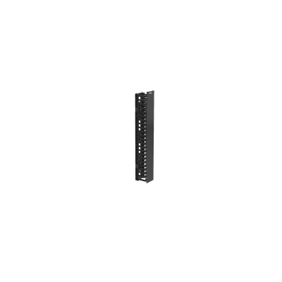 PANDUIT - Organizador Vertical NetRunner, Sencillo (Solo Frontal), Para Rack Abierto de 22 Unidades, 4.9 in de Ancho, Color Negro