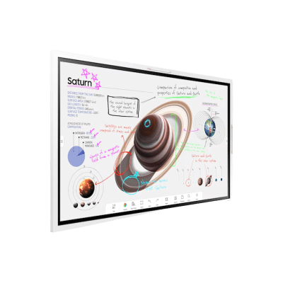 SAMSUNG ELECTRONICS - Pizarra Interactiva Digital / 55" 4K UHD (3840x2160) / Touch IR 20 Puntos / Whiteboard 4 Usuarios Simultáneos / Tizen 9.0 / WiFi / VESA 400x400