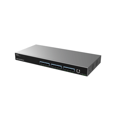 GRANDSTREAM - Switch de Agregación Capa 3 / 12 Puertos 10Gigabit SFP+ / QoS Integrada / Soporte IPv6 e IPv4 / Seguridad Avanzada / Stacking /