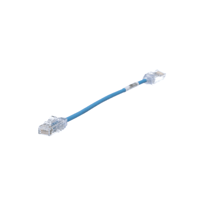 PANDUIT - Cable de Parcheo UTP Cat6A, CM/LSZH, Diámetro Reducido (28AWG), Color Azul, 20 cm (7.87 pulgadas).