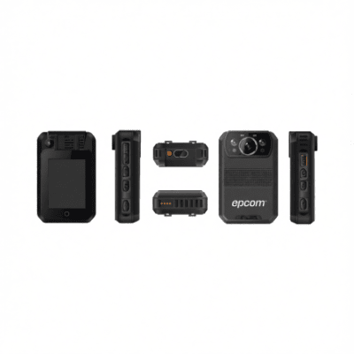 EPCOM - Body Camera para Seguridad / Video 4K / GPS Interconstruido / Conexión 4G-LTE / WiFi / Bluetooth / Sistema Basado en Android / Exterior IP66