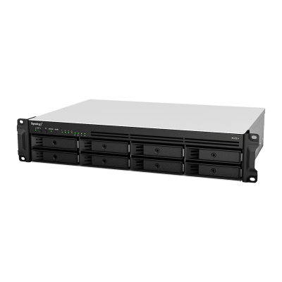 SYNOLOGY - Servidor de Almacenamiento en Red RackStation RS1221+ | 8 Bahías | Expansión a 12 Bahías | CPU AMD Ryzen V1500B | 4 GB DDR4 ECC | RAID Soportado | 10/25GbE | Synology High Availability | Protección de Datos Integral.