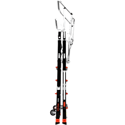 LITTLE GIANT LADDER SYSTEMS - Escalera con Jaula de Seguridad de 5-9 ft (1.5-2.74 m)/ Tipo IAA / Capacidad 375 lbs (170 kg) / Control de Descenso.