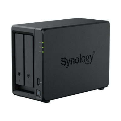 SYNOLOGY - NAS Synology DiskStation DS725+ | 2 Bahías | Expandible hasta 7 Unidades | 2 Ranuras M.2 NVMe | Puerto 2.5GbE | Rendimiento 276 MB/s Lectura y 224 MB/s Escritura | Compatible con Unidad de Expansión DX525.