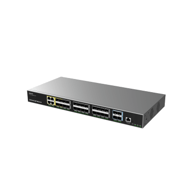GRANDSTREAM - Switch de Agregación Capa 3 / 4 Puertos Gigabit Ethernet / 24 Puertos Gigabit SFP / 4 Puertos 10Gigabit SFP+ / QoS Integrada / Soporte IPv6 e IPv4 / Seguridad Avanzada / Stacking /