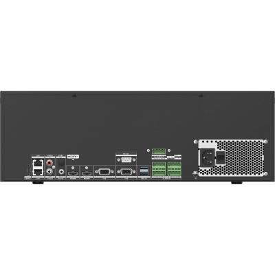 HIKVISION - [AcuSeek] NVR 32 Megapixel (4K) / 64 Canales IP / AcuSense / ANPR / Conteo de Personas / Heat Map / 16 Bahías de Disco Duro / 2 Tarjetas de Red / Soporta RAID con Hot Swap / 2 HDMI en 8K / Soporta POS / Alarmas I/O / ACU