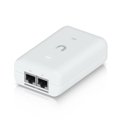 UBIQUITI - Adaptador PoE+ 2.5G / hasta 30 W / 48V 0.65A / (2) Puertos RJ45 MultiGigabit 2.5G / Salida PoE+ / LED Indicador / Ideal para APs UniFi WiFi 7 / / Protección contra Sobretensiones