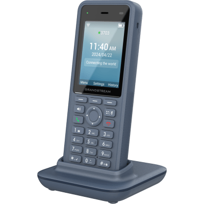 GRANDSTREAM - Teléfono IP Wi-Fi Inalámbrico WP836 / Wi-Fi 6 Doble Banda / IP69K Resistente a Exteriores / Batería 3000 mAh / 4 Conferencias / Bluetooth Integrado / USB Tipo C / Compatibilidad con Códec Opus HD