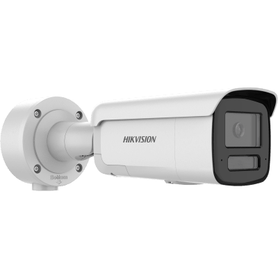 HIKVISION - [ PROTECCIÓN ACTIVA ] Bala IP 4 Megapixel / Lente 4 mm / 60 mts IR / Exterior IP67 / Micrófono y Bocina Integrado (Audio de Dos Vías) / DARKFIGHTER / PoE+ / Luz Estroboscopica / ONVIF / Micro SD / 4 Analíticos