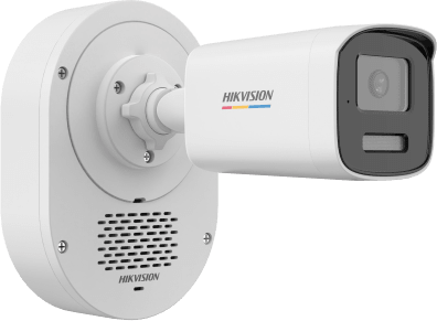 HIKVISION - [Dual Light + ColorVu] Bala IP 4 Megapixel / Lente 4 mm / 50 mts IR + 50 mts Luz Blanca / Micrófono Integrado / ACUSENSE Lite / Exterior IP67 / WDR 120 dB / PoE / Micro SD