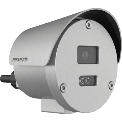 HIKVISION - Bala IP 4 Megapixel / Lente 4 mm / Antiexplosión (ATEX / IECEx) / Anticorrosión (NEMA 4X / 316L) / Dual Light (30 Mts IR + 30 Mts Luz Blanca) IP68 / IK10 / ACUSEEK / Dual Light (30 Mts IR + 30 Mts Luz Blanca) / PoE / 5 Metros de Cable Integr