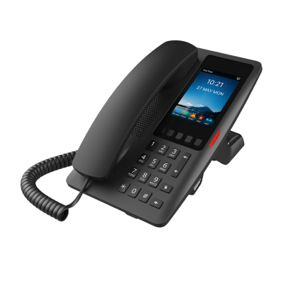 FANVIL - Teléfono IP Hotelero Wi-Fi 6 / Pantalla IPS 3.5" 320x480 / 2 Líneas SIP / 5 Teclas Programables / Puerto USB-A / PoE 802.3af / Audio HD / Diseño Negro