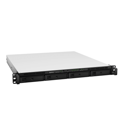 SYNOLOGY - NAS Rack / 4 Bahías / CPU Intel Xeon D-1527 Quad-Core / 8 GB DDR4 ECC Ampliable a 64 GB / 2 Ranuras M.2 NVMe/SATA / 4 Puertos LAN 1GbE / Soporte 10GbE Opcional / Escalable a 16 Bahías
