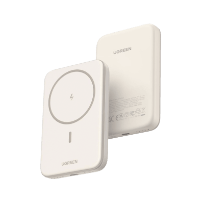 UGREEN - Power Bank MagSafe / 5000 mAh / Carga Inalámbrica 15W / USB-C / Protección Inteligente / 140 g / Compatible iPhone 15/14/13/12
