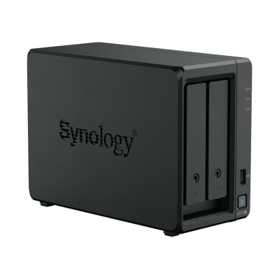SYNOLOGY - NAS Synology DiskStation DS725+ | 2 Bahías | Expandible hasta 7 Unidades | 2 Ranuras M.2 NVMe | Puerto 2.5GbE | Rendimiento 276 MB/s Lectura y 224 MB/s Escritura | Compatible con Unidad de Expansión DX525.