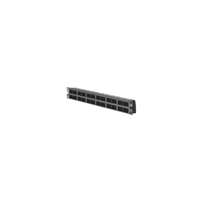 PANDUIT - Panel de Parcheo Modular Mini-Com (Sin Conectores), Plano, Blindado, Alta Densidad, de 48 Puertos, 1UR