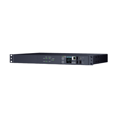 CYBERPOWER - PDU ATS (Fuente Redundante Auto-transferible) Monitoreable, Para Distribución de Energía, 2 Entradas 120 Vca NEMA5-15P, Con 10 Salidas NEMA 5-15R, Horizontal 19in, 1UR