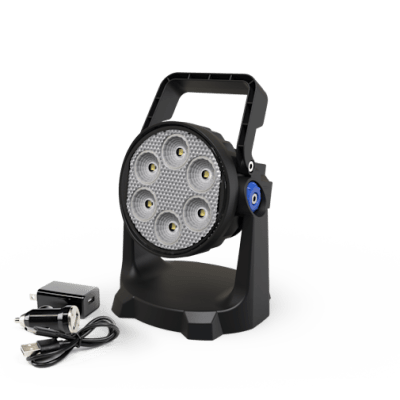 ECCO - Lámpara de trabajo de mano de 6 LED, con batería recargable y montaje magnético, IP67