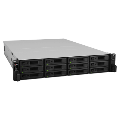 SYNOLOGY - Servidor de Almacenamiento Synology RackStation RS3621RPxs | 12 Bahías | Procesador Intel Xeon D-1531 de 6 Núcleos | 8 GB DDR4 ECC | Expandible a 36 Bahías | Energía Redundante | Compatible con Virtualización y RAID.