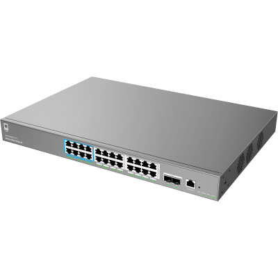 GRANDSTREAM - Switch de Red Empresarial L2++ / Serie GWN7800 Pro / 24 Puertos Gigabit PoE 400W / 2 SFP+ / Gestión Cloud GDMS / VLAN 4K / QoS Avanzado / Seguridad Integral
