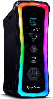 CYBERPOWER - UPS Gamer de 1500 VA/1000 W, Topología Línea Interactiva, Entrada 120 Vca  NEMA 5-15P, y 13 Salidas NEMA 5-15R, Puerto USB, Con Regulador de Voltaje (AVR)
