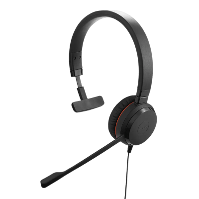 JABRA - Jabra Evolve 20 Mono con Conexión USB C/A, Micrófono con Cancelación de Ruido de Ultima Generación, Configuración Plug and Play, Certificación Microsoft Teams (4993-823-169)