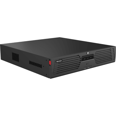 HIKVISION - [AcuSeek] NVR 32 Megapixel (8K) / 32 Canales IP / AcuSense / ANPR / Conteo de Personas / Heat Map / 8 Bahías de Disco Duro / 2 Tarjetas de Red / Soporta RAID con Hot Swap / 2 HDMI en 8K / Soporta POS / Alarmas I/O / ACU