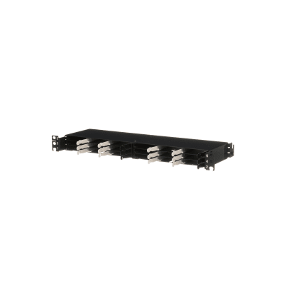 PANDUIT - Panel de Distribución de Fibra Óptica, Acepta 18 Cassettes HD Flex en 4 Espacios, Hasta 144 Fibras, 1 UR