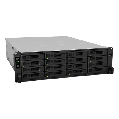 SYNOLOGY - Servidor NAS Rack / 16 Bahías / Intel Xeon D-1541 8 Núcleos / 16 GB DDR4 ECC Ampliable a 64 GB / 403,000 IOPS / 6,200 MB/s Lectura / RAID F1 / Doble Fuente Redundante
