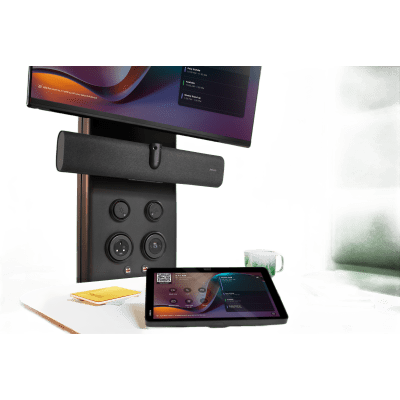 JABRA - Barra de Videoconferencia PanaCast 40 VBS / Android 13 / Cámara Panorámica 180° 4K / 6 Micrófonos Beamforming / Integración Microsoft Teams y Zoom / Control IP 10.1" / Instalación Rápida 12 Minutos